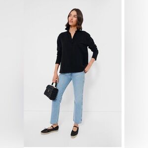 POMANDER PLACE Black Bradley Knit Polo
Popover Size M NWT